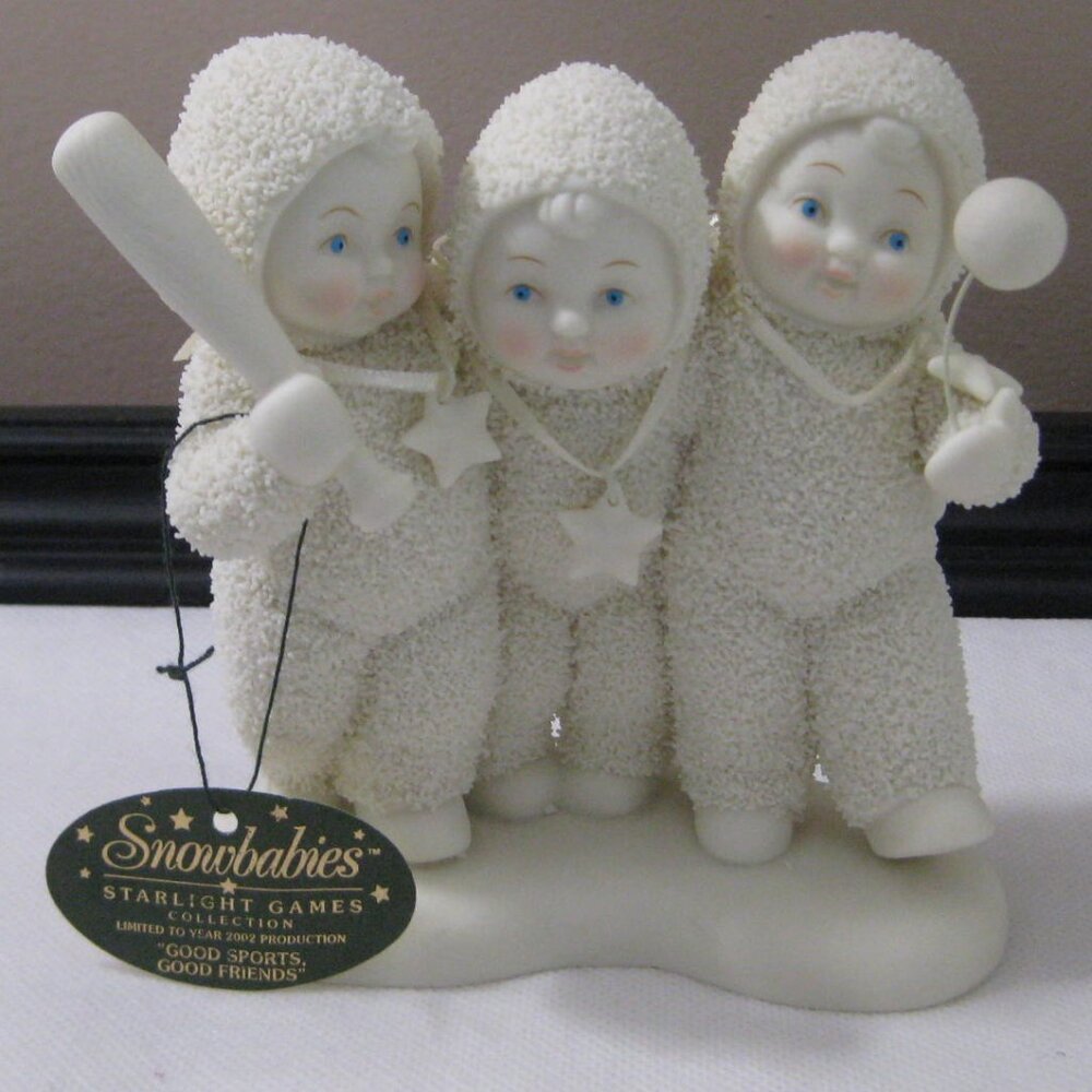 Rare Department 56 Snowbabies Good Sports Good Friends Starlight Games Limited - Picture 2 of 11